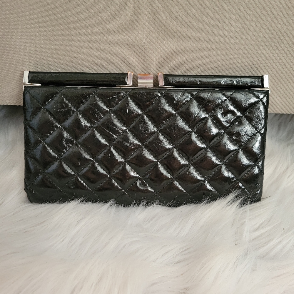 Black evening clutch